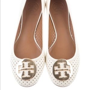 Tory Burch leather ballet flats.